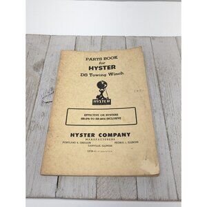 Used Caterpillar Hyster D8 Towing Winch Parts Books Manual